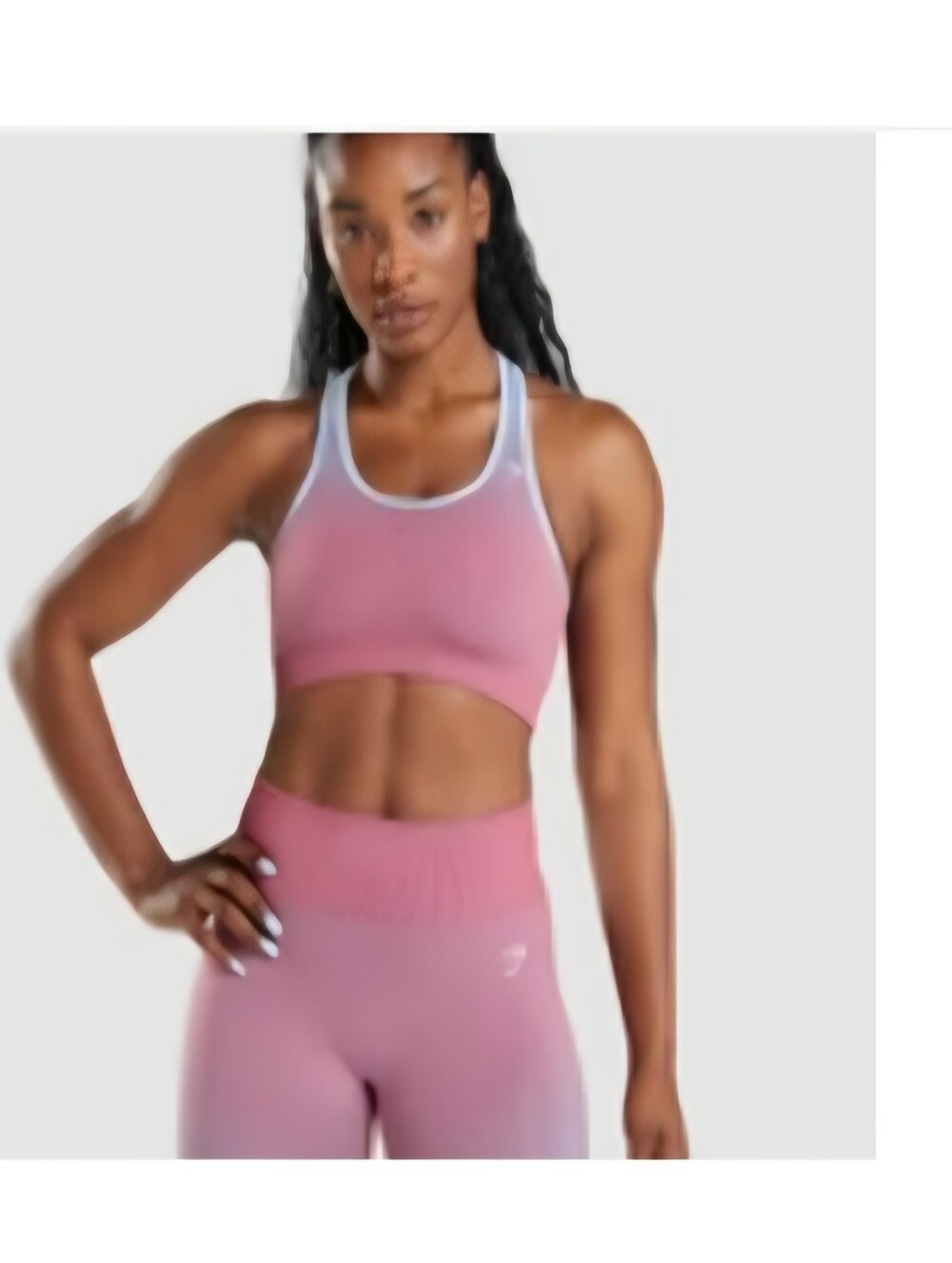 Gymshark Pink to Lilac Ombre Seamless Racerback Sports Bra
